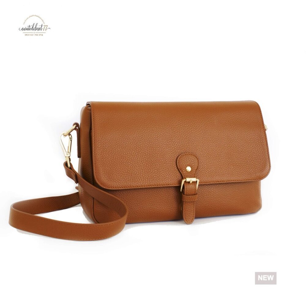 Leather Camera Bag for DSLR Mirrorless Travel Crossbody Messenger Purse